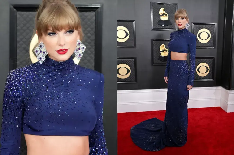 El look de Taylor Swift con el cual buscó celebrar su último disco, Midnights.