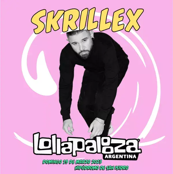 Skirllex confirmado para el cierre del Lollapalooza Argentina 2023.