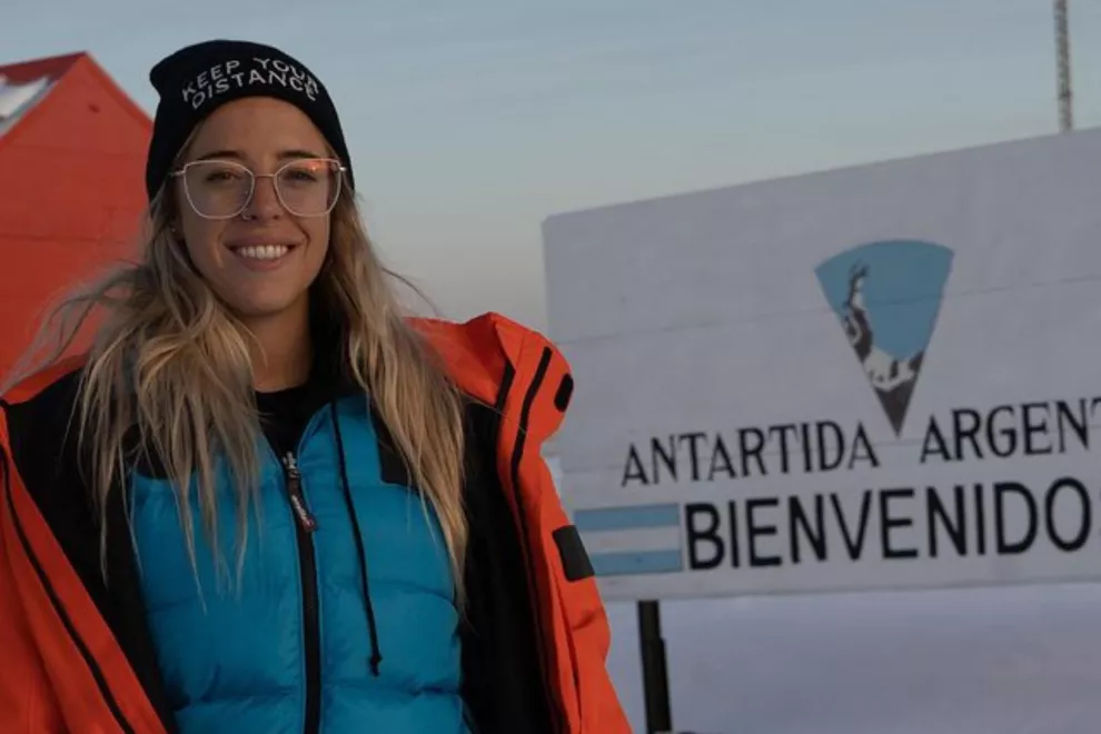 Nati Jota desde la Base Marambio en la Antártida Argentina.