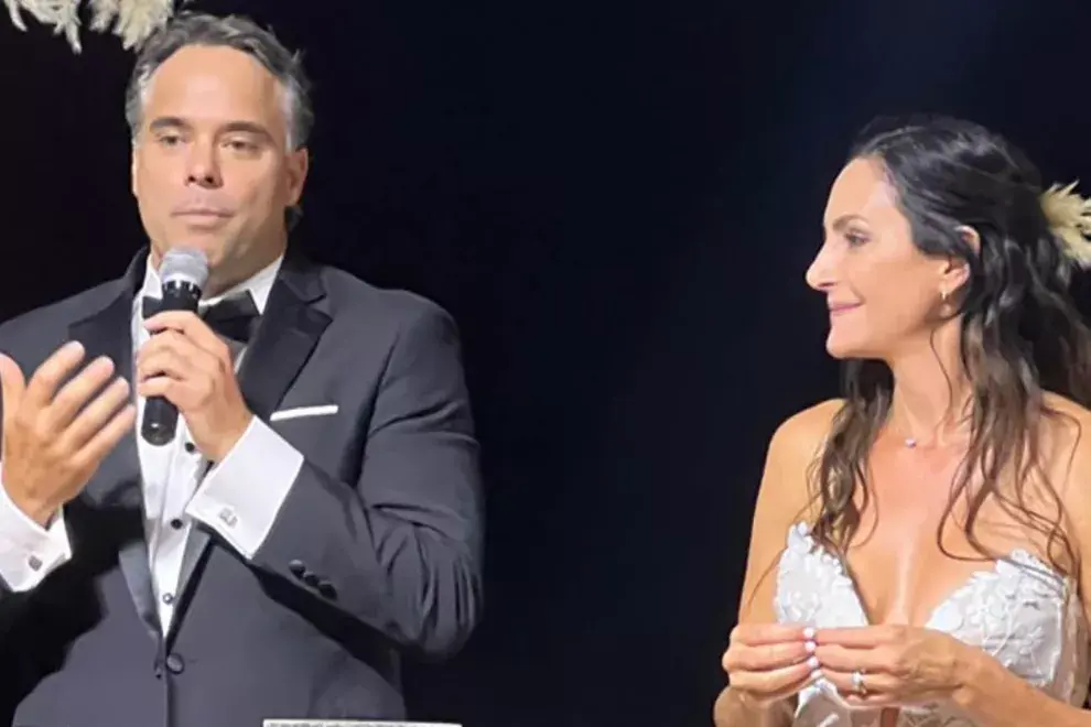 Fernando González Y Luciana Aymar festejaron su casamiento en Chile.