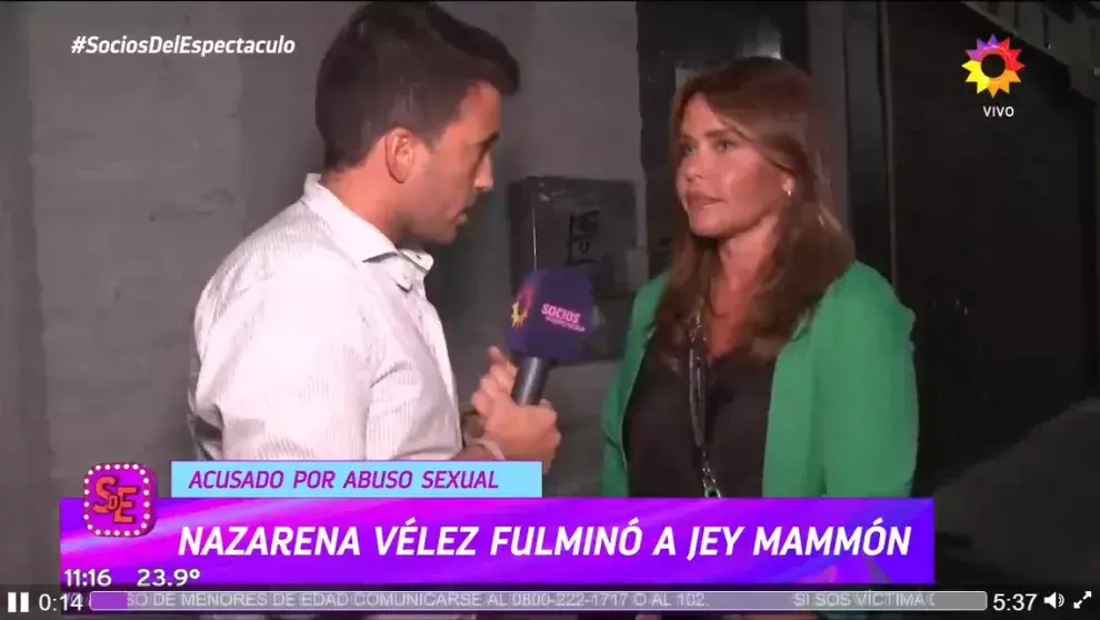 Nazarena Vélez sobre Jey Mammon: “Es un monstruo”.