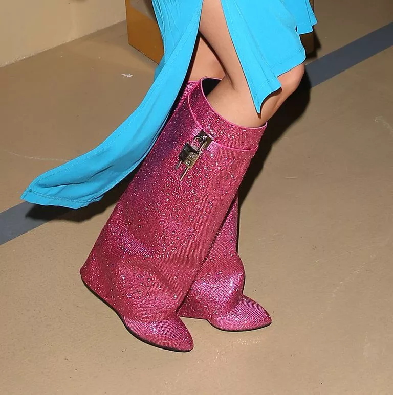 Las shark lock boots de Kylie Jenner.