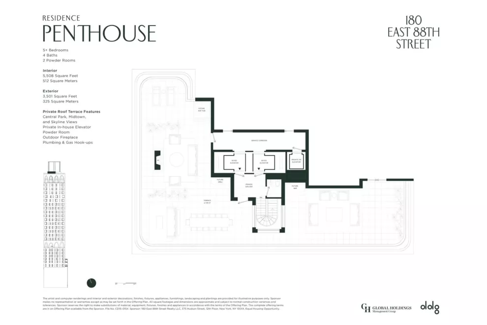 Los planos del penthouse de Succession.
