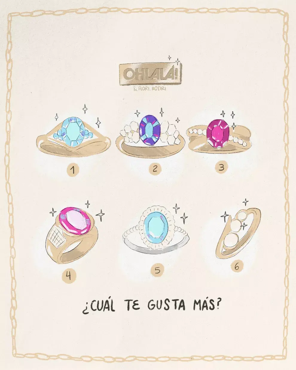 Elegí el anillo que más te guste.