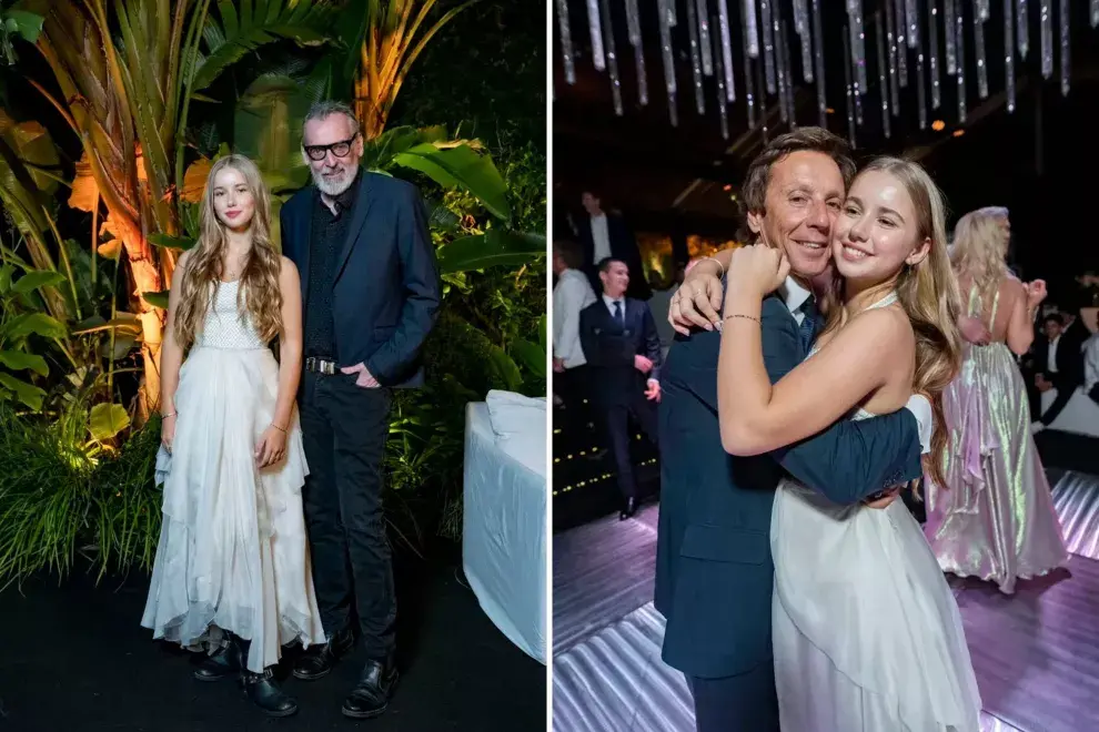 Taína junto a Benito Fernández y su papá, Alejandro.