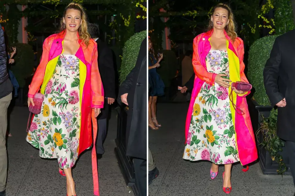 A puro color, Blake Lively va en frecuencia primaveral.