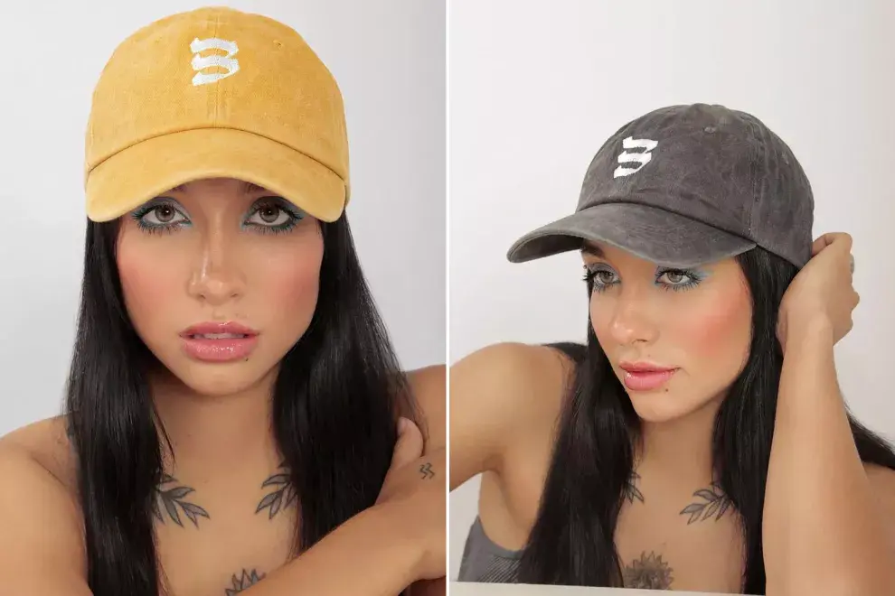 Los modelos de gorras de la cantante.