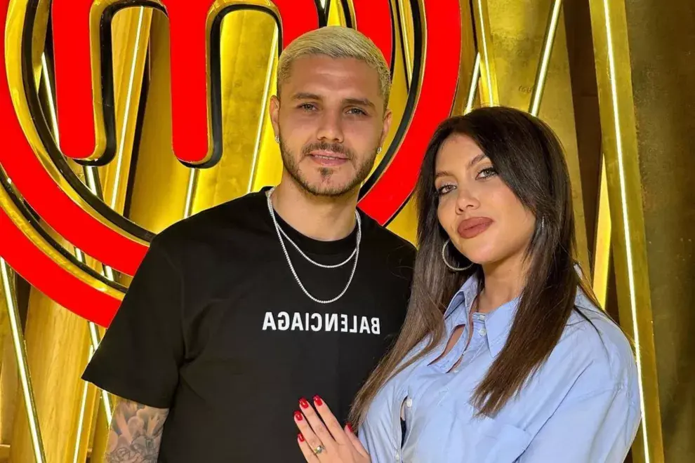 Mauro Icardi y Wanda Nara, en Argentina, para el arranque de MasterChef.