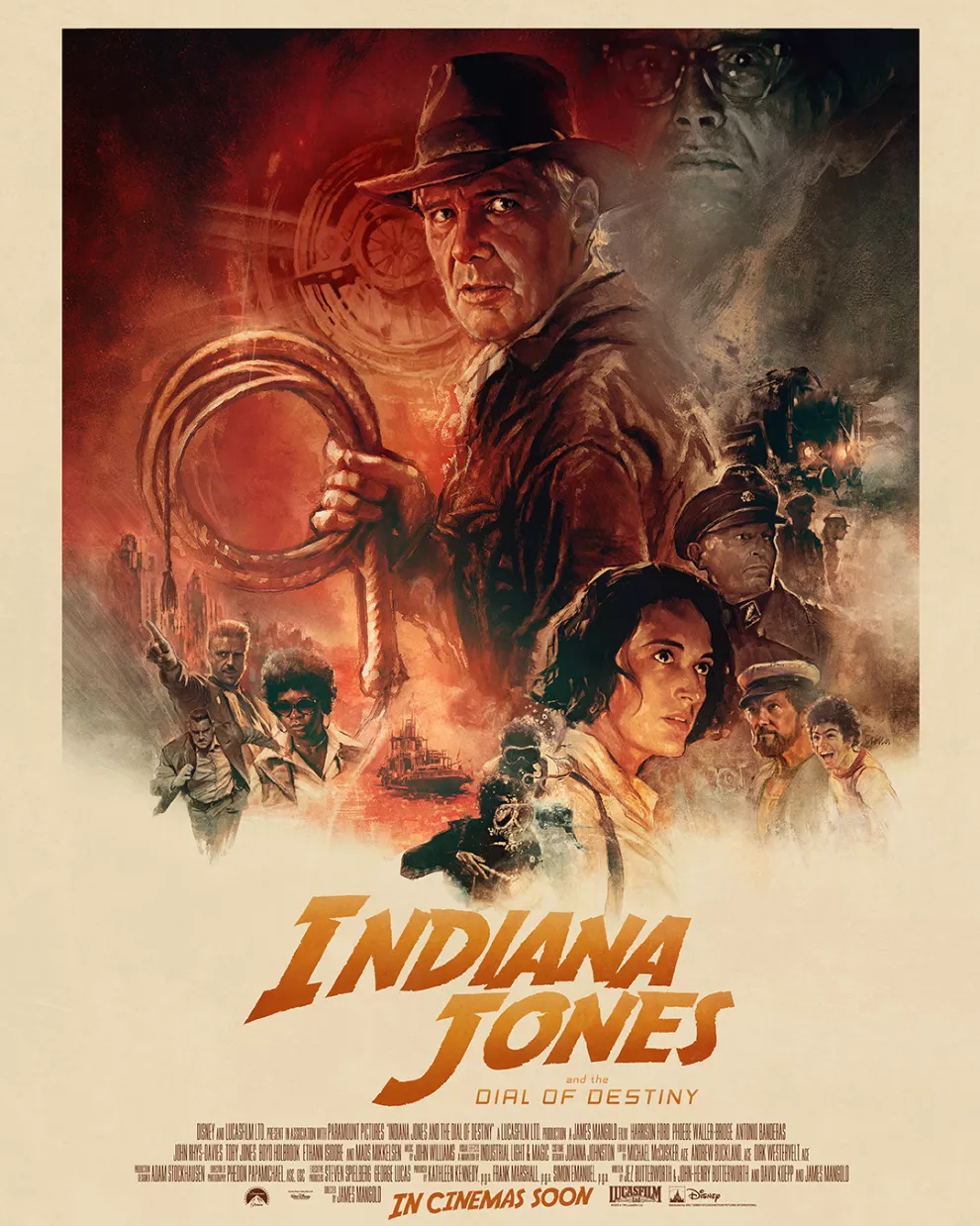 El afiche oficial de la nueva película de Indiana Jones.