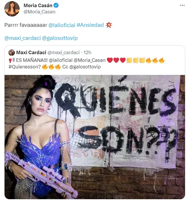 Hoy Lali estrenará Quiénes son? su nuevo tema con Moria Casán.