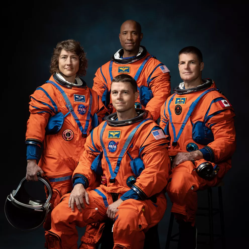 El equipo de astronautas que viajará a la Luna con la misión Artemis II.