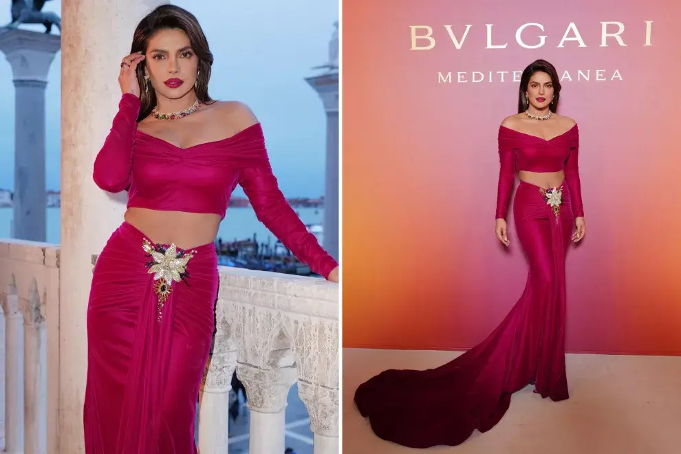 Priyanka Chopra revesionó el tradiconal sari.