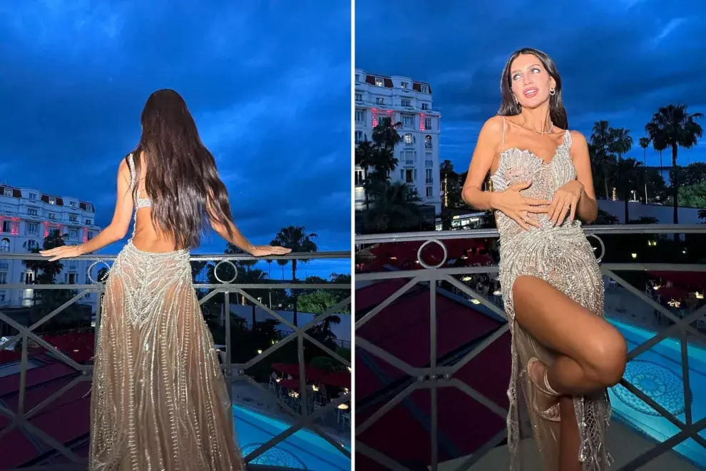 El vestido de Zaira Nara fue diseñado por Javier Saiach.