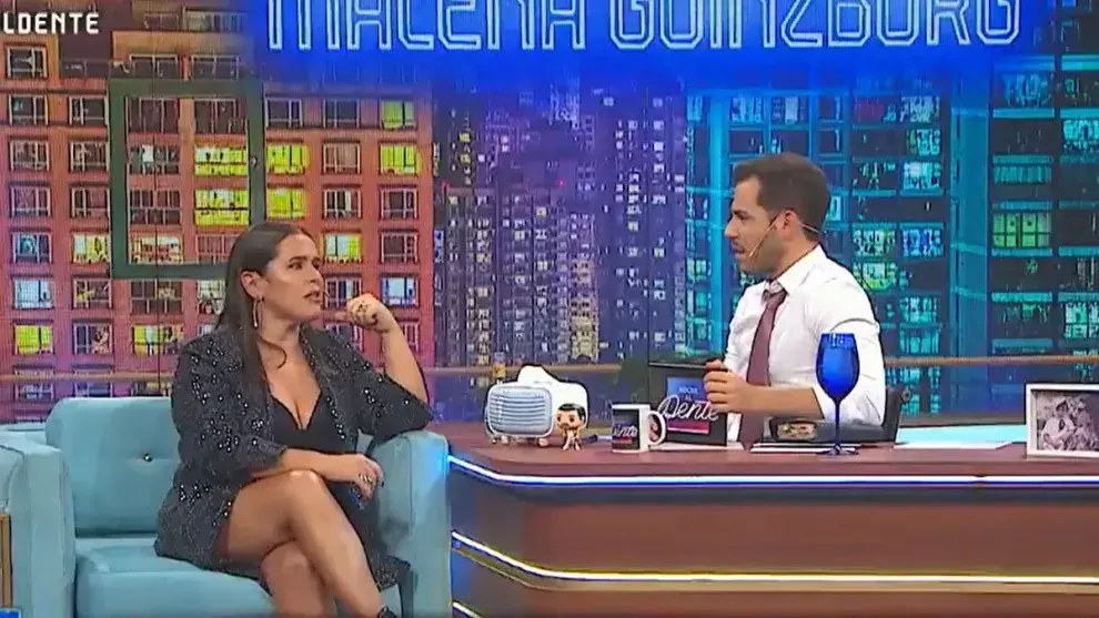 Malena Guinzburg durante su entrevista en Noche al dente.