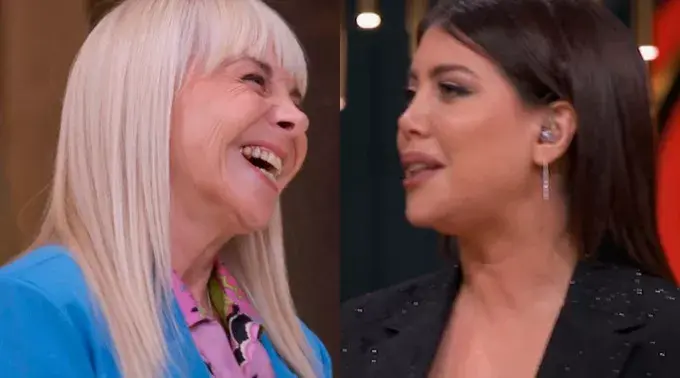 Claudia Villafañe y Wanda Nara en Masterchef Argentina.