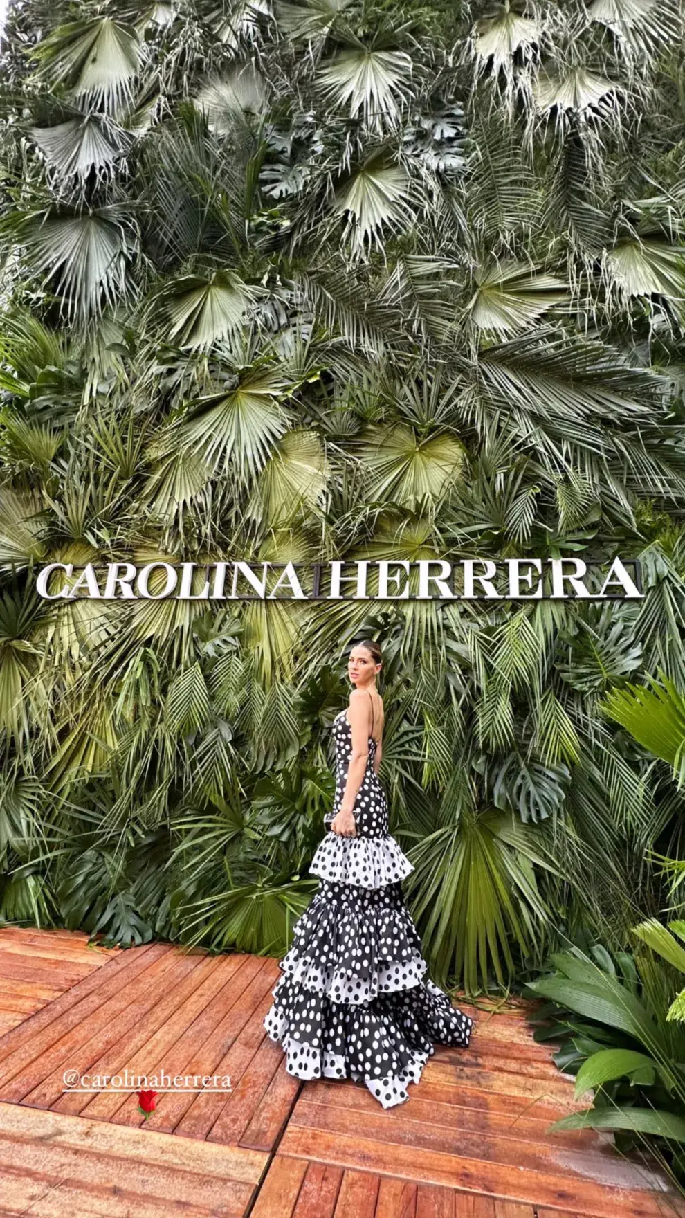 La China Suárez en el evento de Carolina Herrera en Río de Janeiro, Brasil.