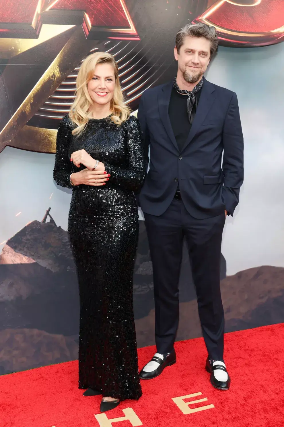 Dos argentinos en Hollywood. Bárbara y Andy Muschietti, productora y director, en la premiere de The Flash.