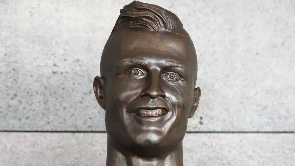 Estatua en homenaje a Cristiano Ronaldo.