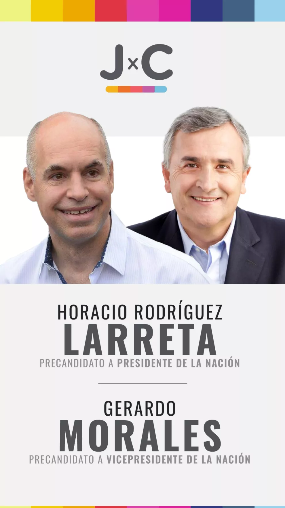 Horacio Rodríguez Larreta y Gerardo Morales, por Juntos por el Cambio.
