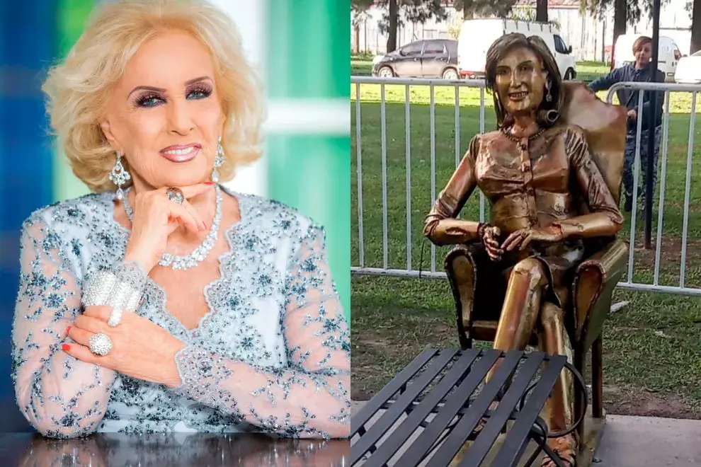 La polémica escultura que rinde homenaje a Mirtha Legrand.