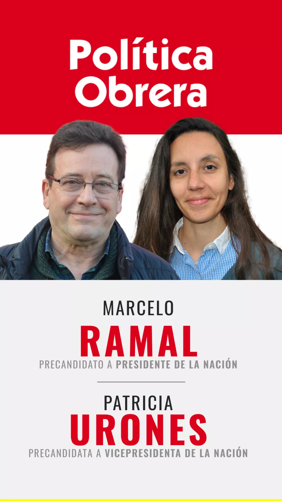 Marcelo Ramal y Patricia Urones, por Política Obrera.