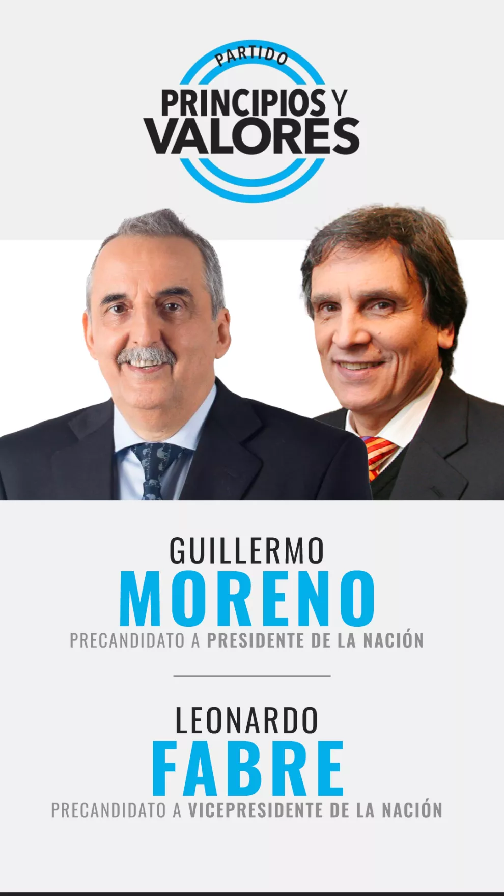 Guillermo Moreno y Leonardo Fabre, por Principios y Valores.