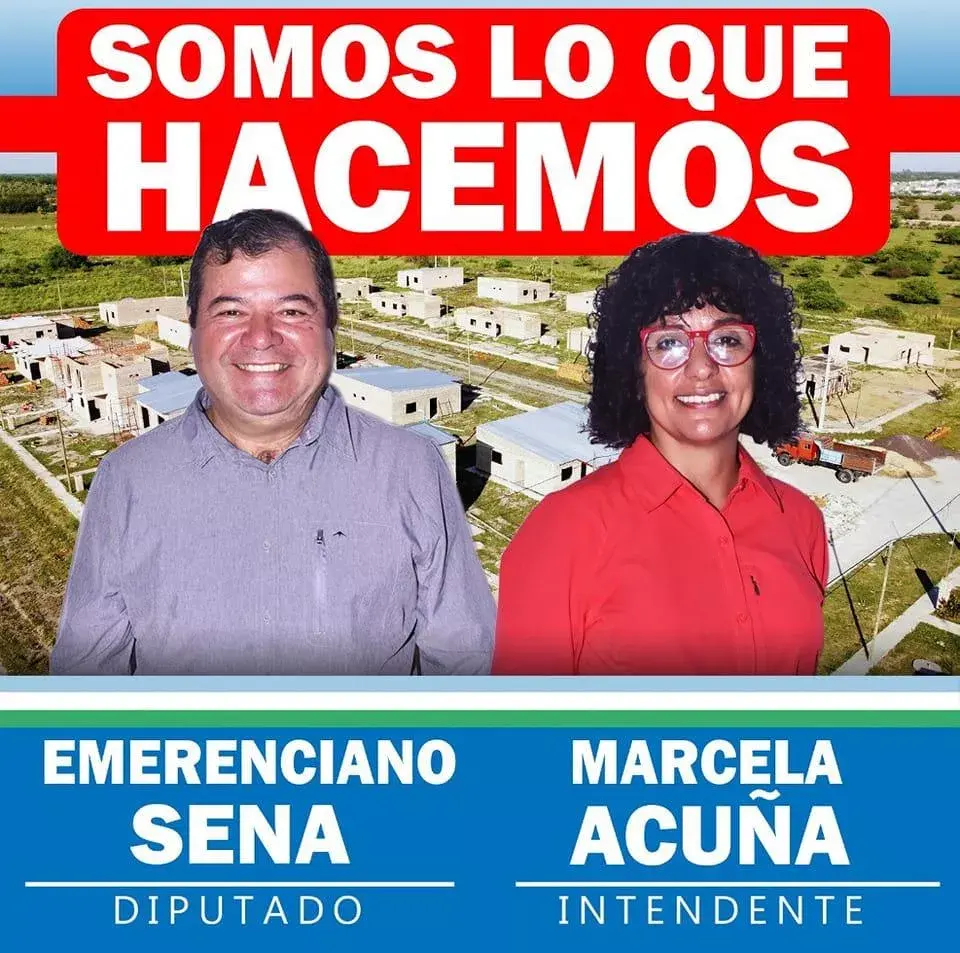 Emerenciano Sena y Marcela Acuña, candidatos del oficialismo en Chaco