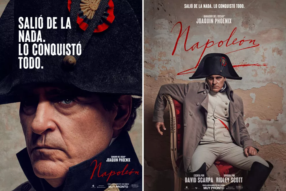 Los afiche soficiales de Napoleon, la nueva peli de Joaquin Phoenix.