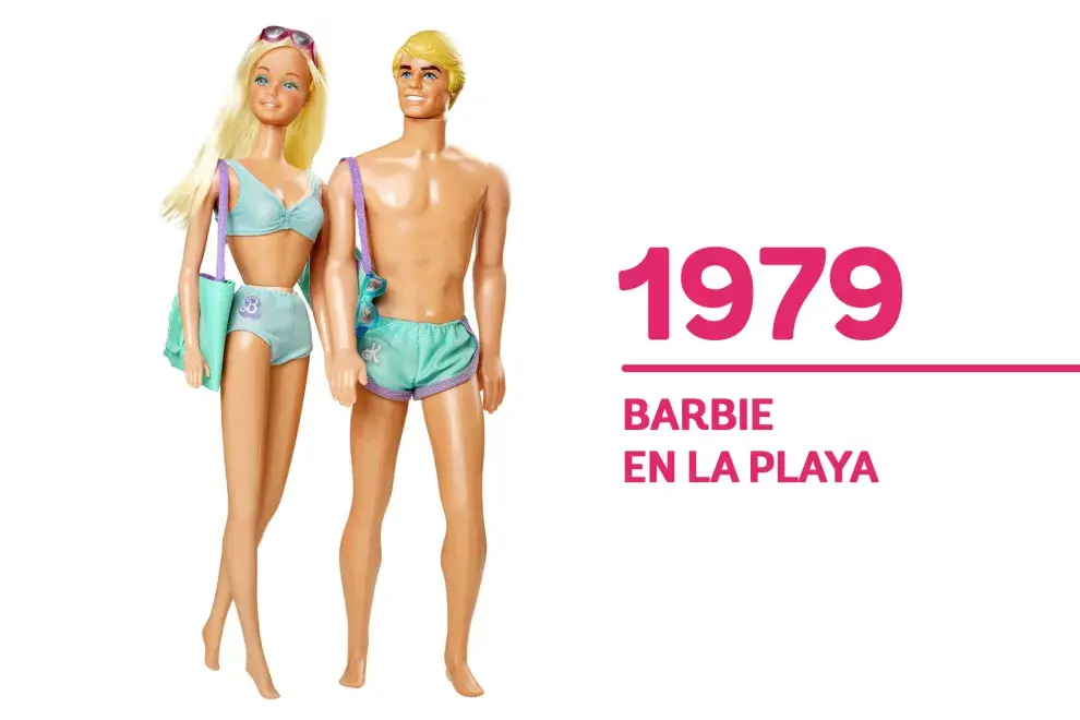 1979 Nuevamente, el éxito de la Barbie en traje de baño obliga a Mattel a lanzar este nuevo modelo: un bikini de dos piezas. 