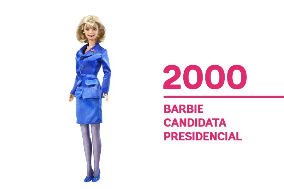 2000 Las elecciones presidenciales de EEUU de este año, inspiraron la creación de Barbie como candidata presidencial.