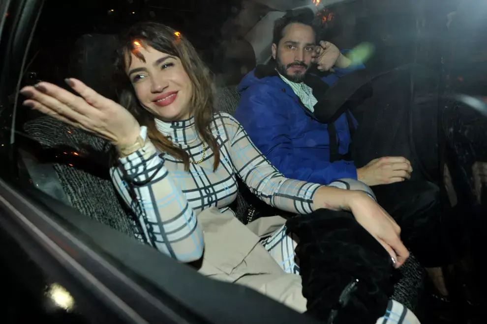 Celeste Cid fue a ver a su novio, Abril Sosa, y no dudó en ocultar su amor.