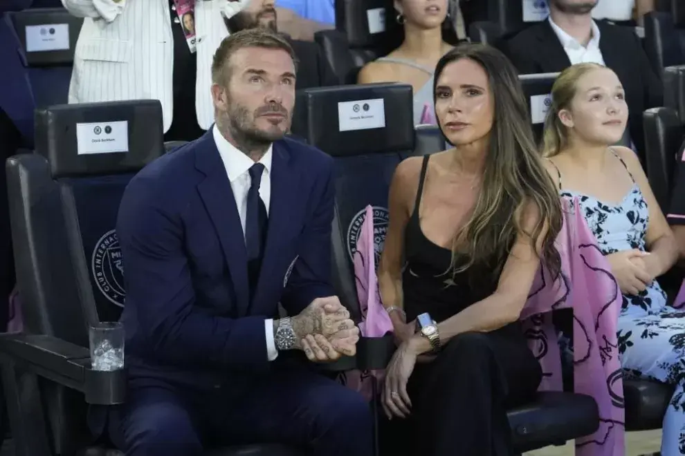 David y Victoria Beckham viendo Inter Miami vs. Cruz Azul.