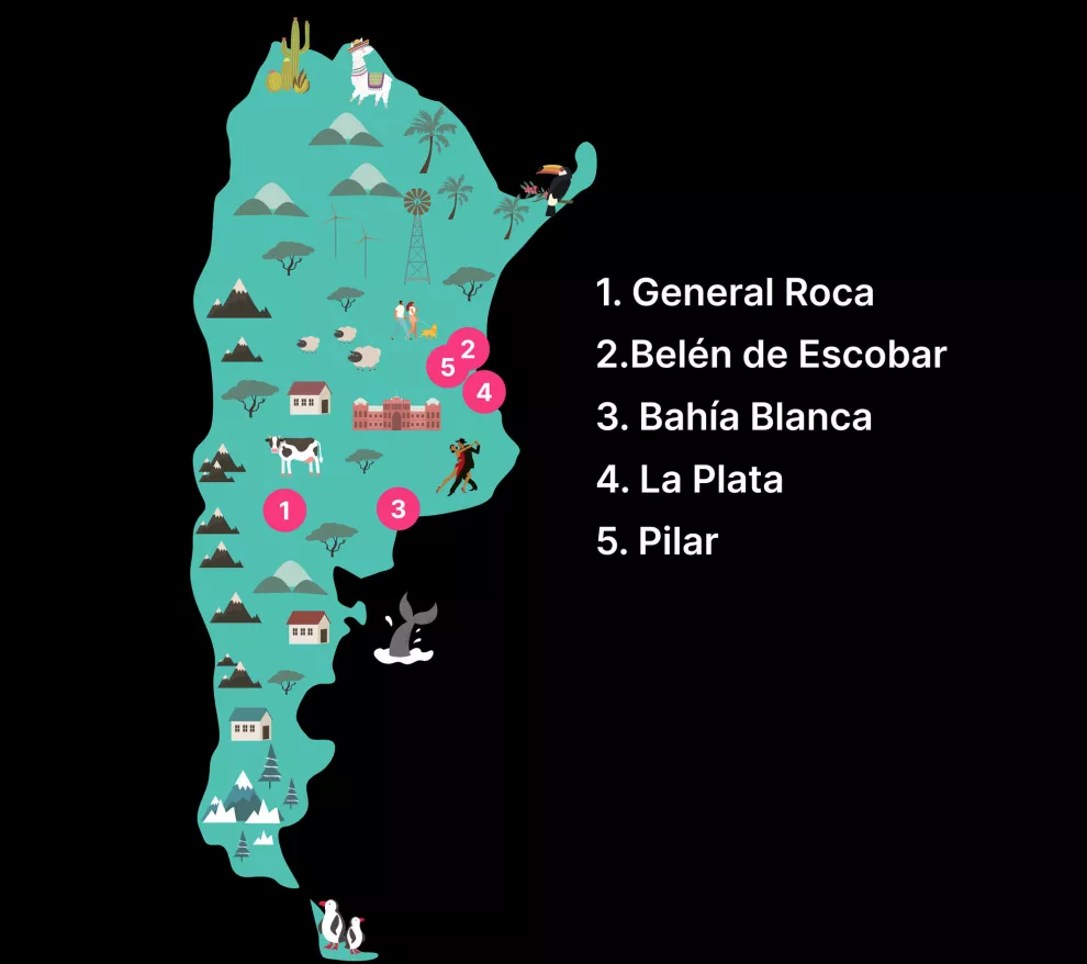 El ranking de las 5 ciudades más infieles de Argentina.