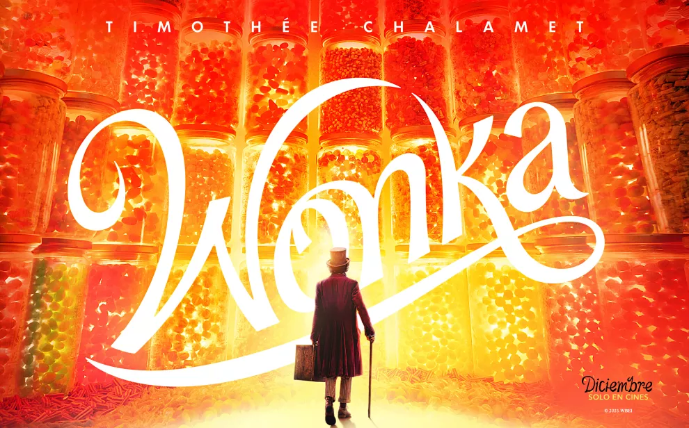 El afiche oficial de Wonka.
