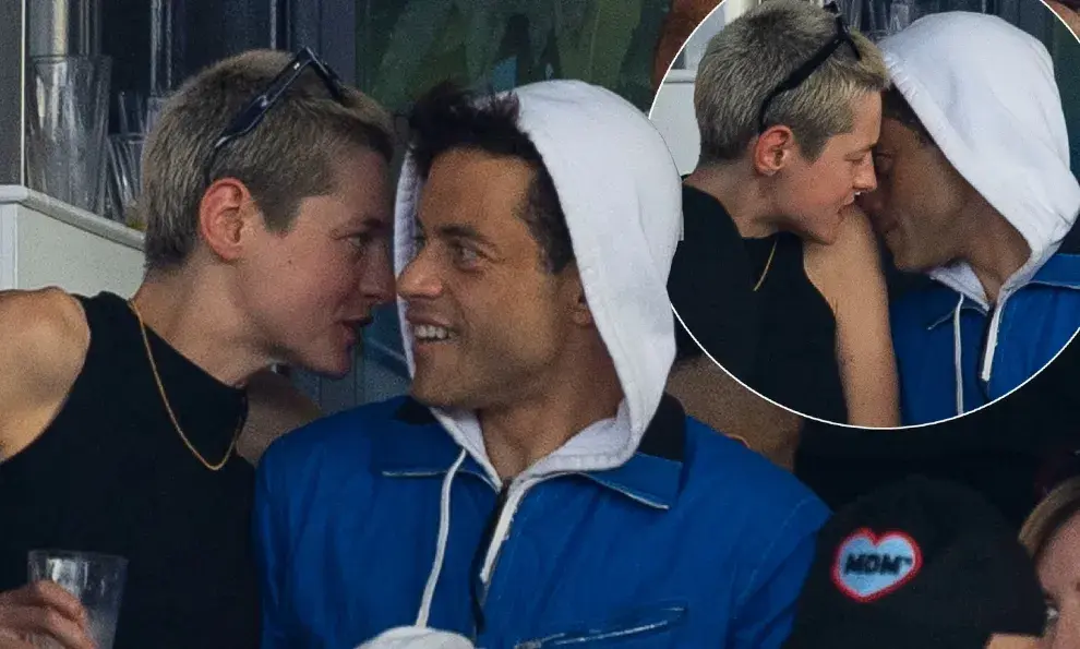 Rami Malek y Emma Corrin en el concierto de Bruce Springsteen.