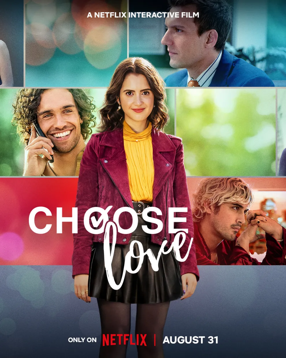 Poster de Elijo amor, la película romántica e interactiva de Netflix.