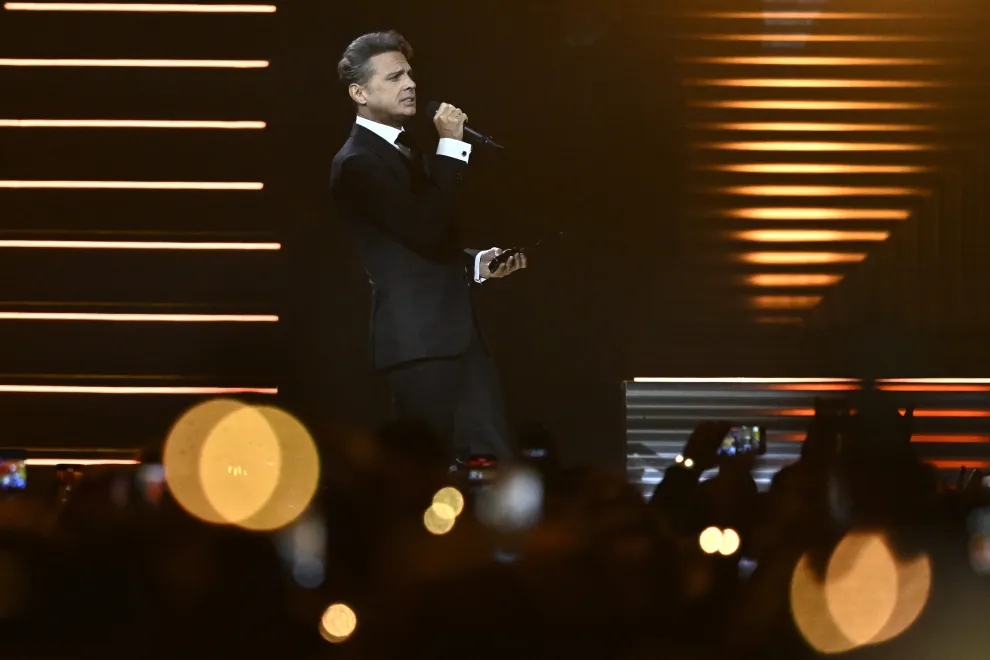 Luis Miguel durante uno de sus shows en Argentina.