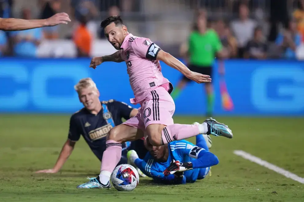 Lionel Messi en la semifinal de la la Leagues Cup, contra el Nashville SC.