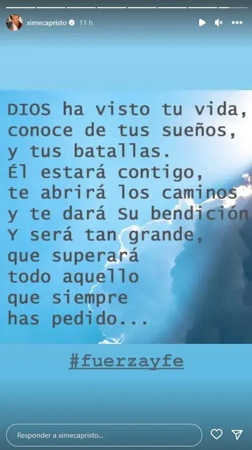 Ximena Capristo compartió un sentido mensaje tras conocer su estado crítico en terapia intensiva.