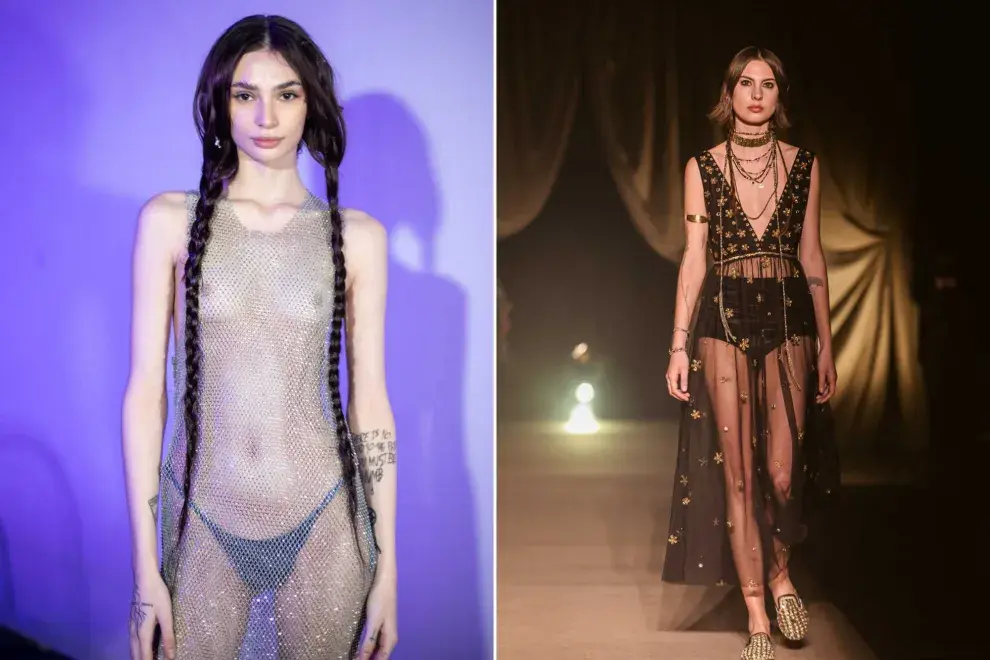Foto izquierda: Lovely Denim en BAFWEEK Primavera Verano 2023. Foto derecha: Rapsodia en BAFWEEK Primavera Verano 2023