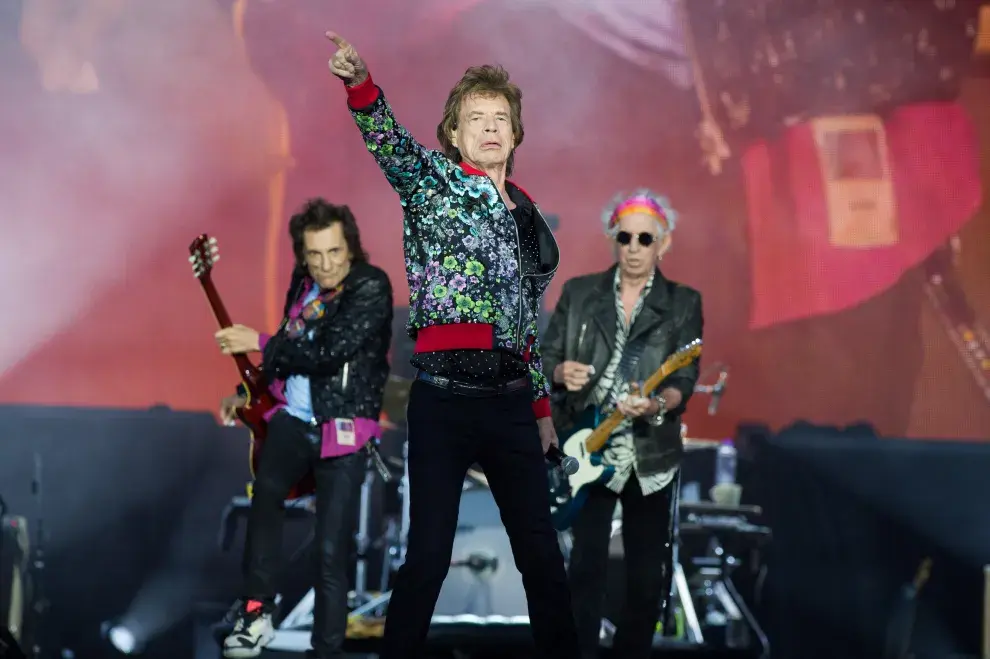 Los Rolling Stones durante un show en París en 2022.