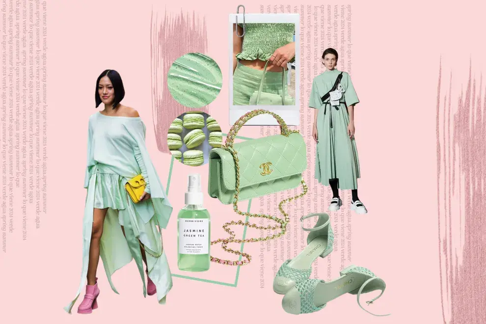 Verde agua: el color de moda de la temporada primavera 2023.