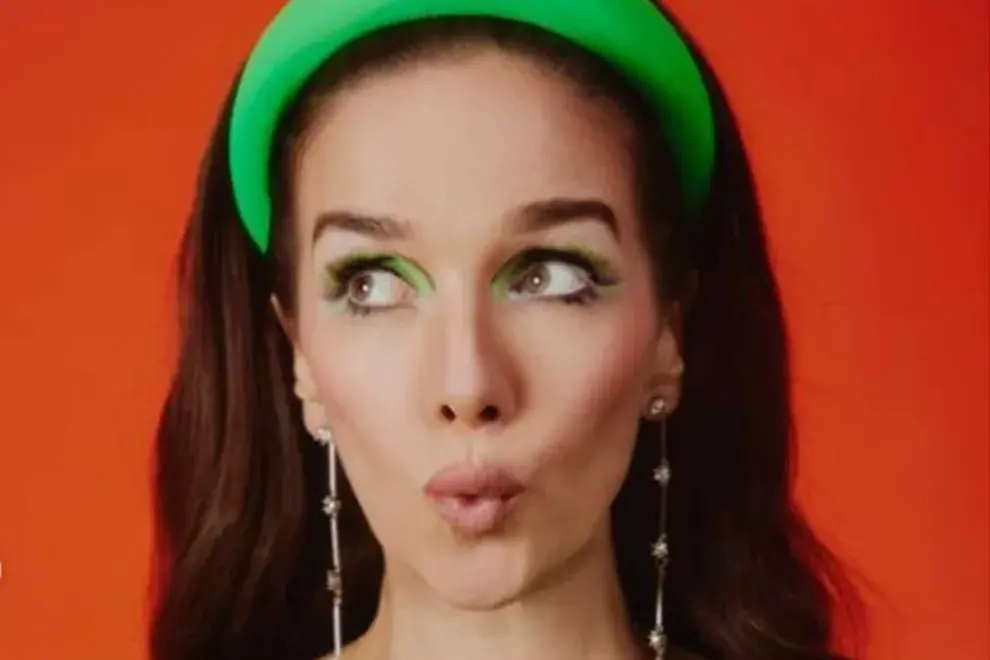 El look vintage de Natalia Oreiro para La Voz Uruguay