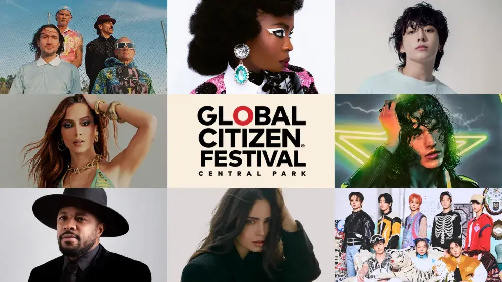 Los artistas que se presentarán en el Global Citizen Festival 2023.