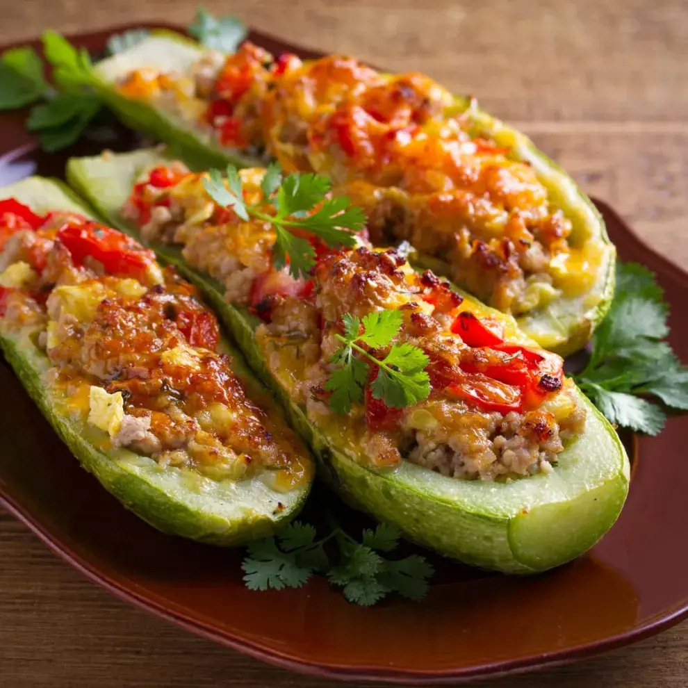 Zucchinis rellenos.