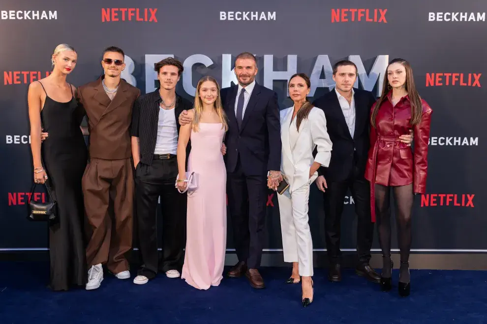 Toda la familia Beckham reunida en la premiere de la nueva serie de Netflix.