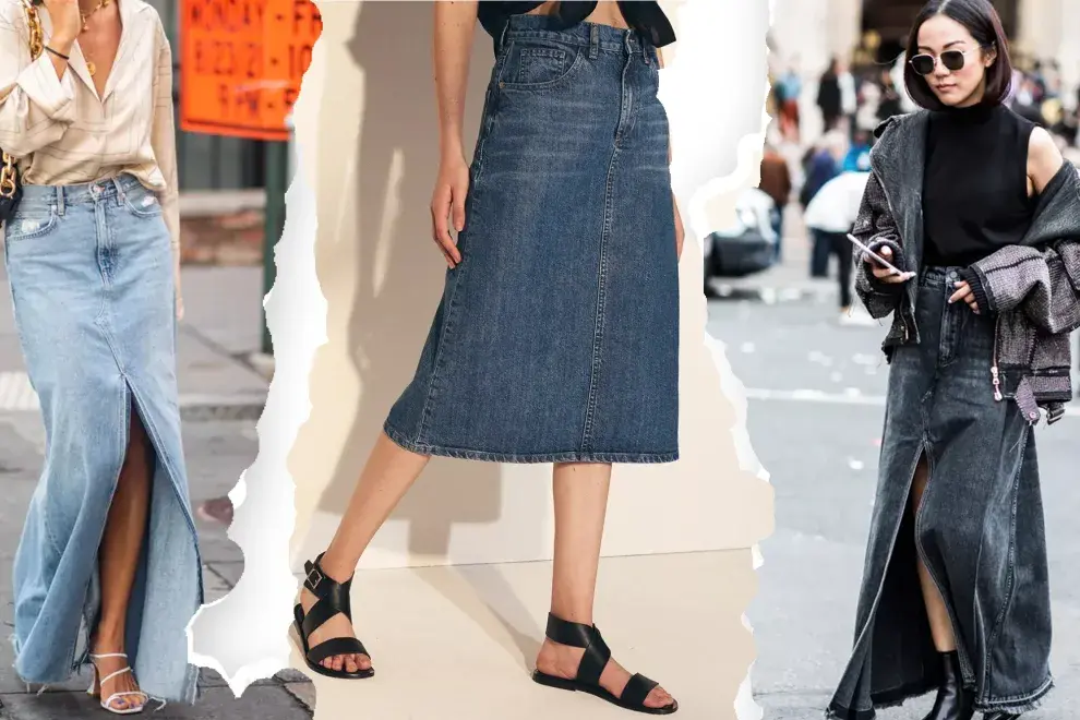 Denim skirt outlet que es