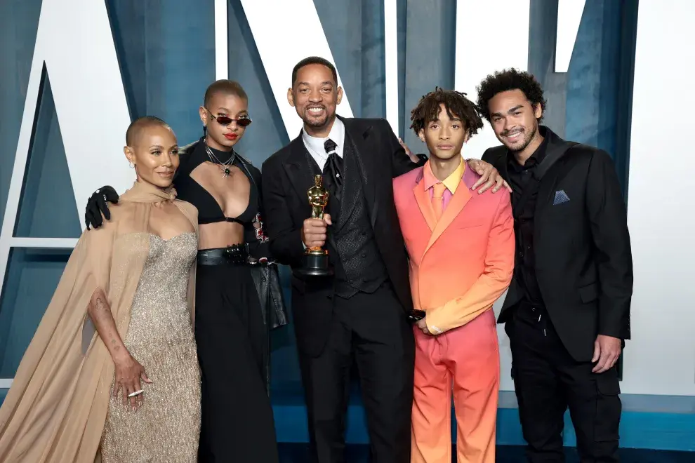 La familia Smith en la noche de los Oscars 2022.