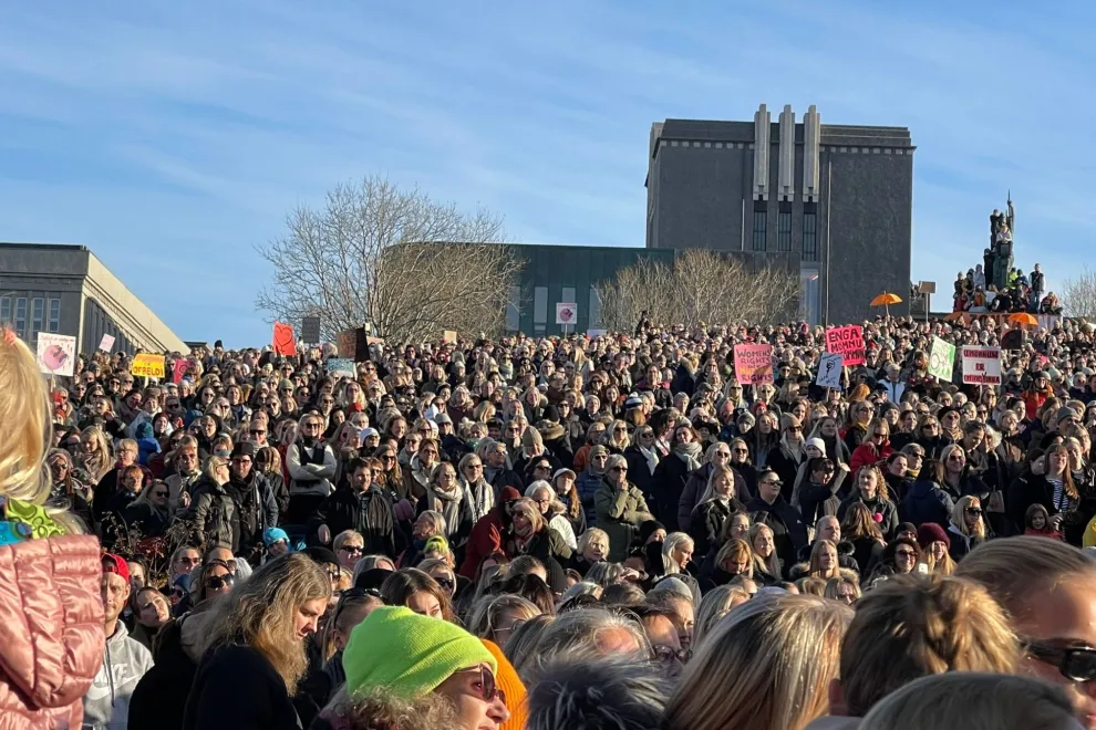 Huelga de mujeres en Islandia.