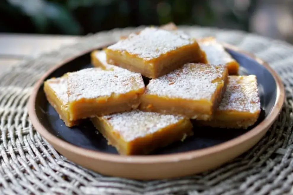 Receta de cuadraditos de naranja.